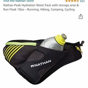 Nathan Peak Hydration Waist Pack with storage area & Run Flask 18oz –
